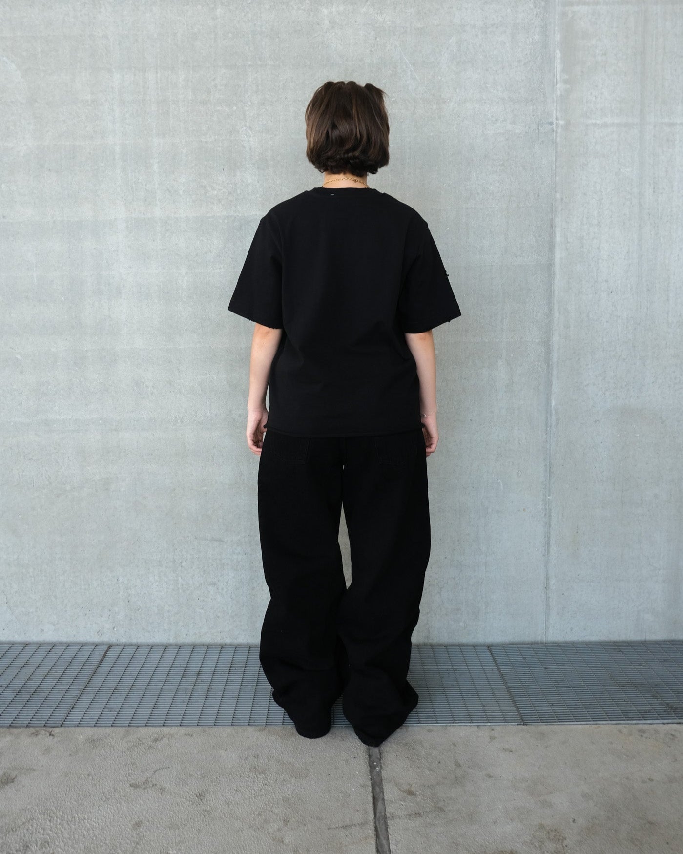 Flared Black Denim Pants