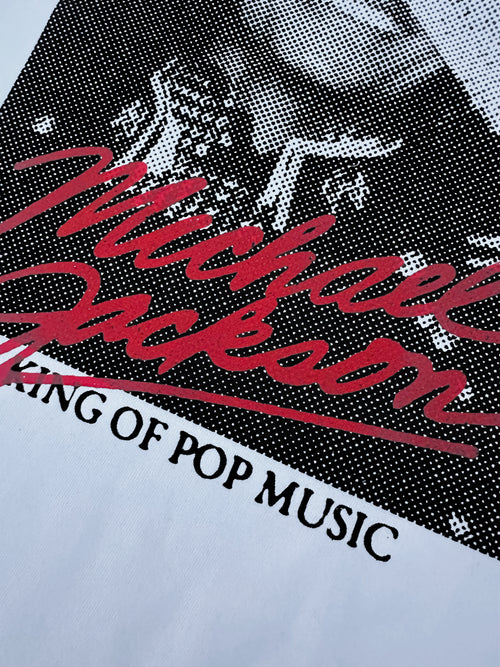 KING OF POP T-SHIRT WHITE CROPPED