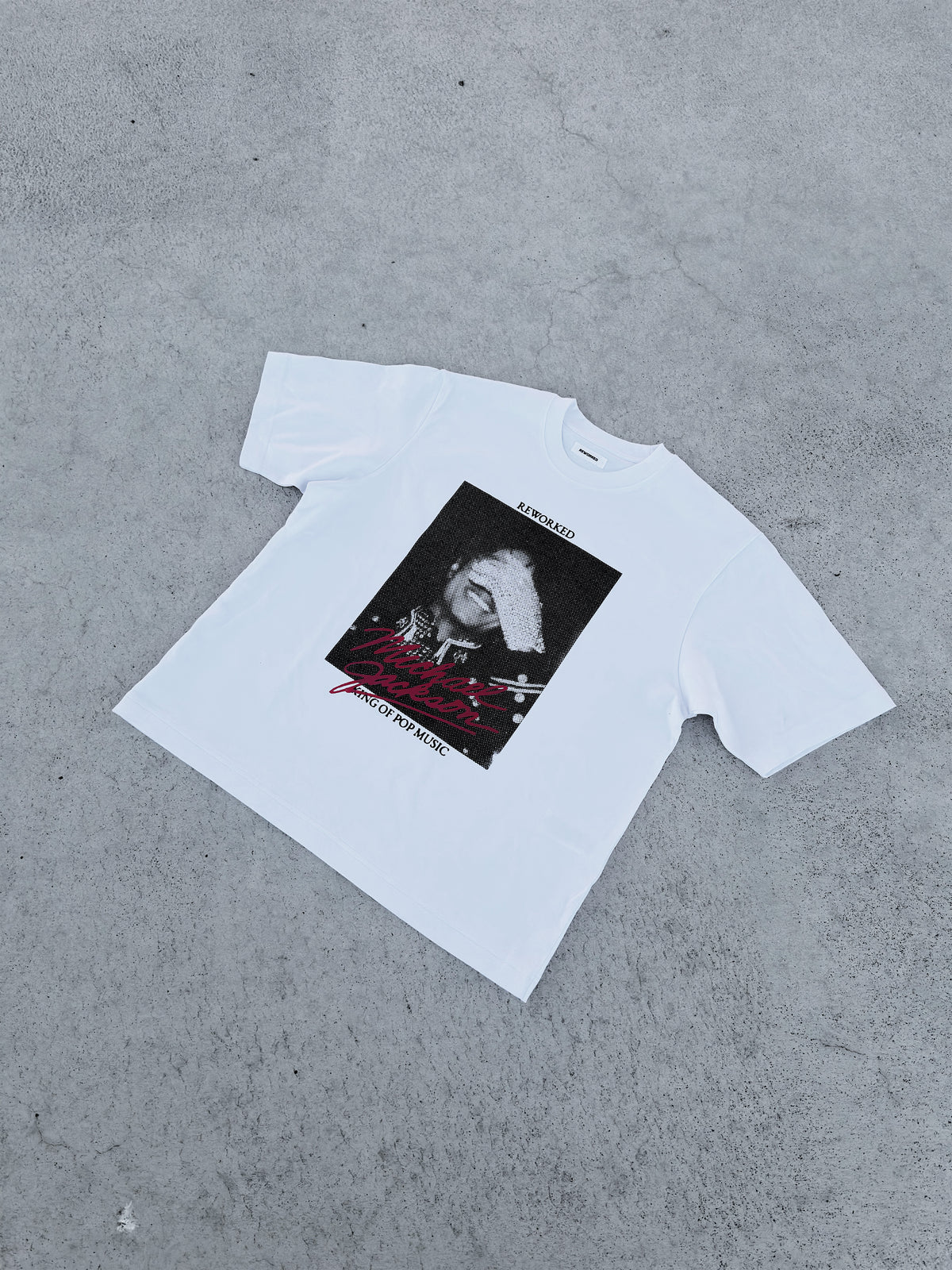 KING OF POP T-SHIRT WHITE CROPPED