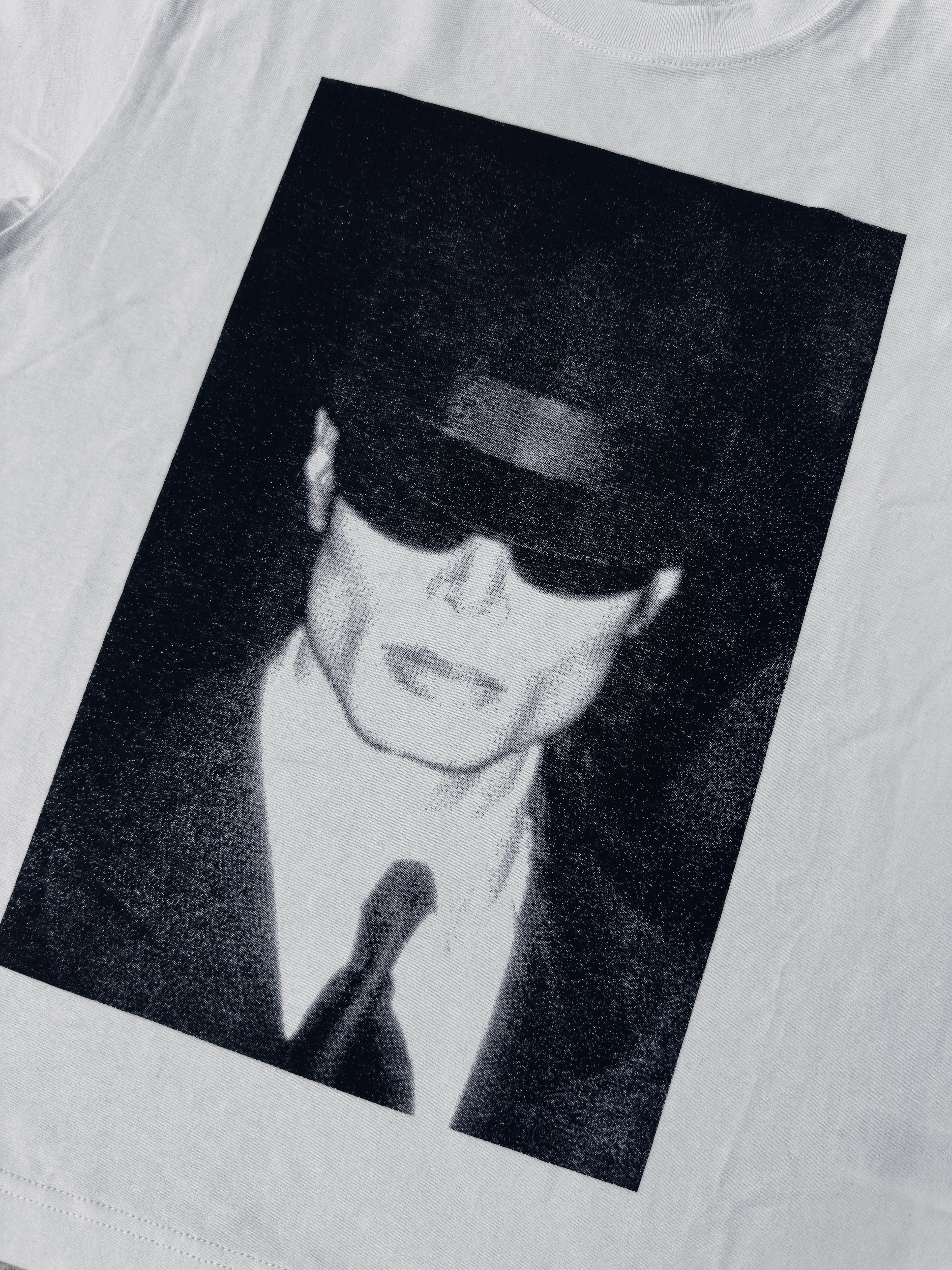 Midnight Icon Michael Jackson T-Shirt Screen Print Close-up - Handmade Serigraphy REWORK-ED