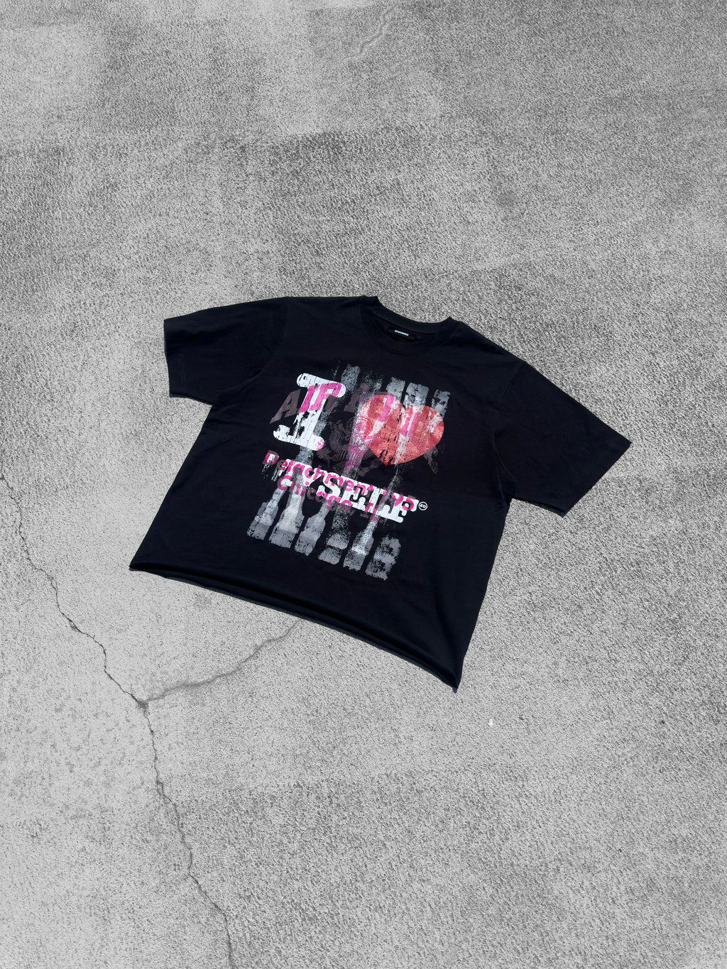 I LOVE MYSELF T-SHIRT RAW CROPPED