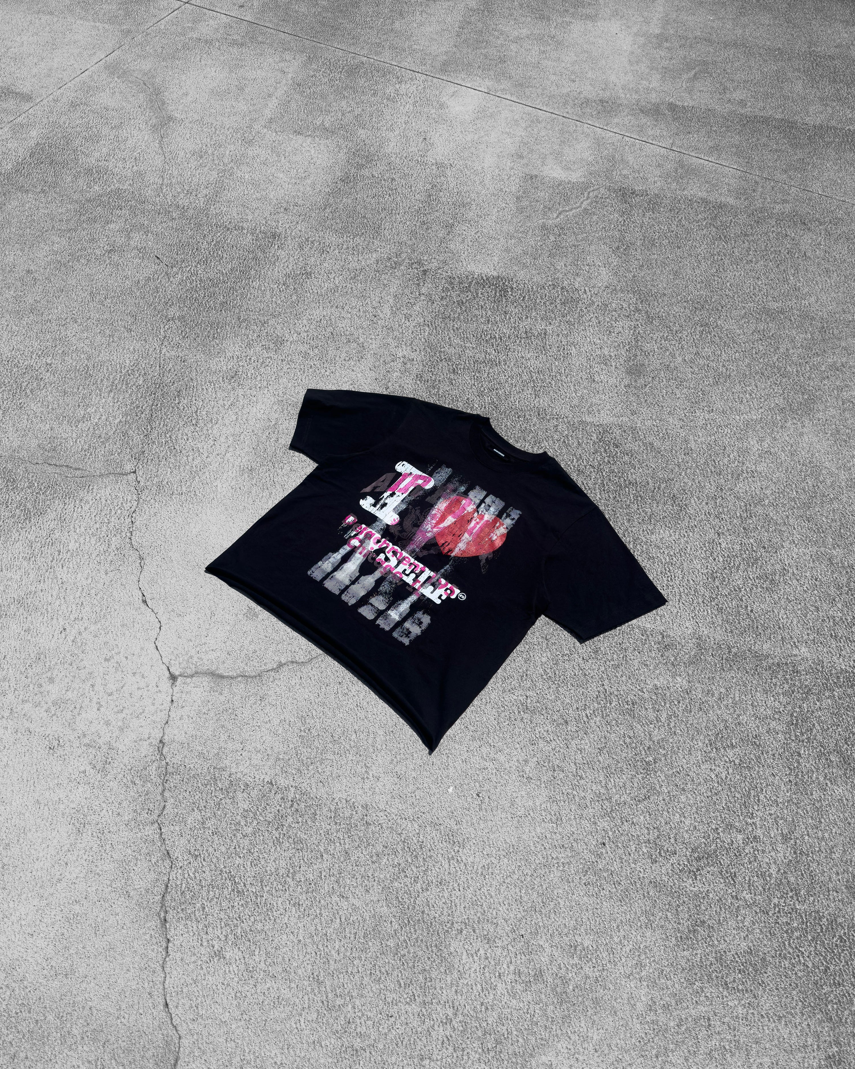 I LOVE MYSELF T-SHIRT RAW CROPPED