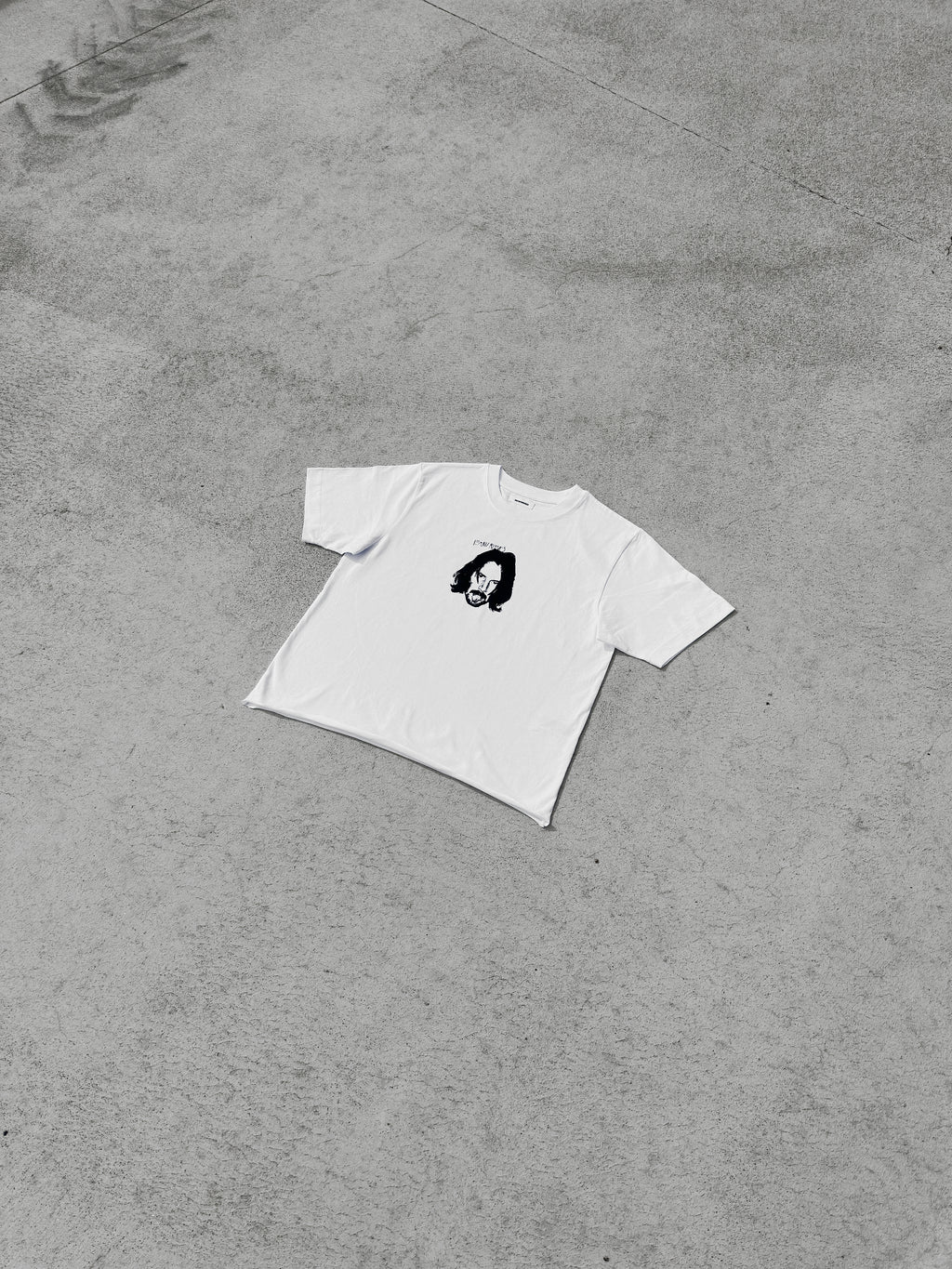 The One Keanu Reeves T-Shirt Raw Cropped Full Front - Handmade in Lyon REWORK-ED