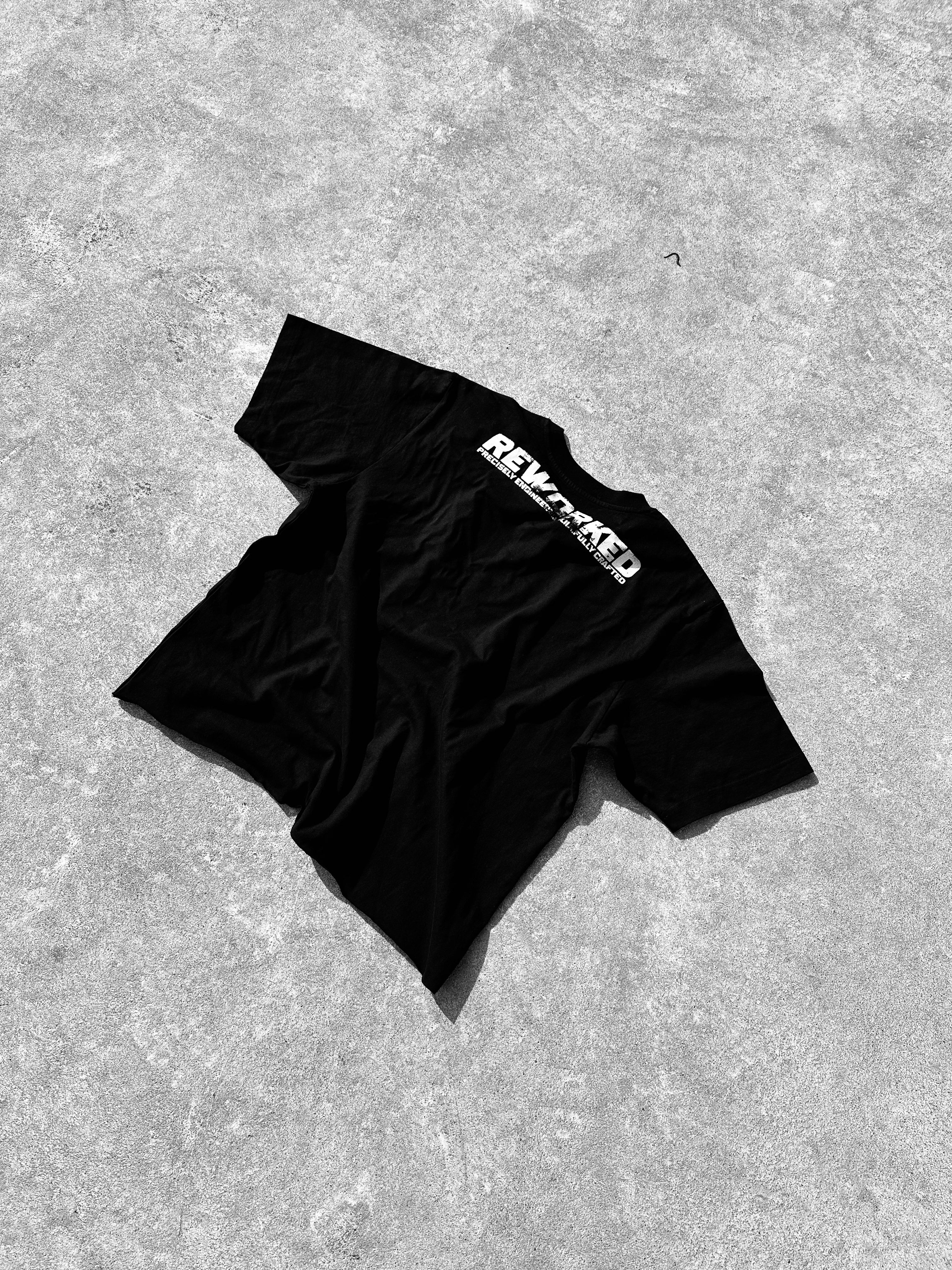 SIGNATURE WHEEL T-SHIRT RAW CROPPED