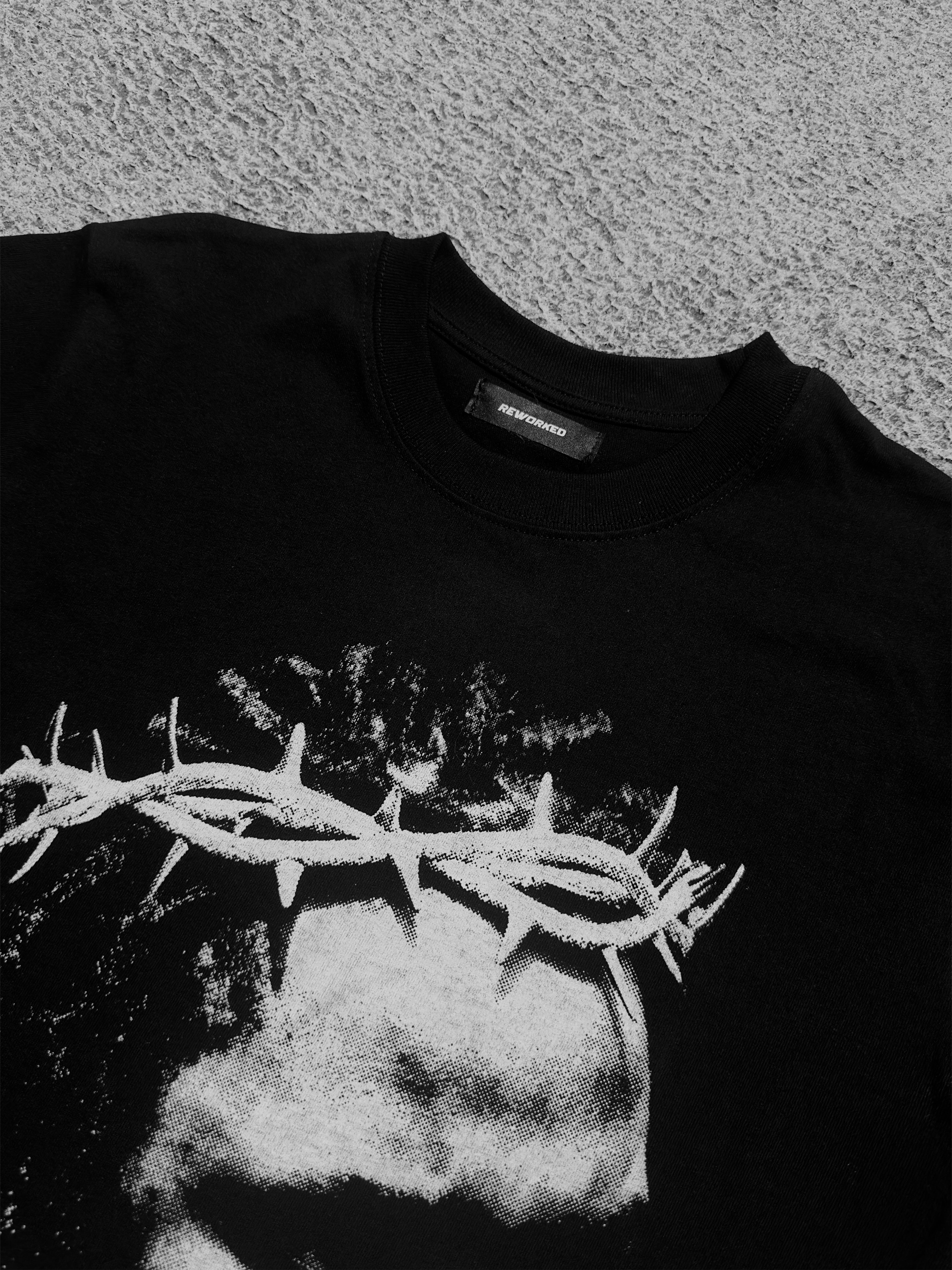 CROWNED T-SHIRT RAW CROPPED