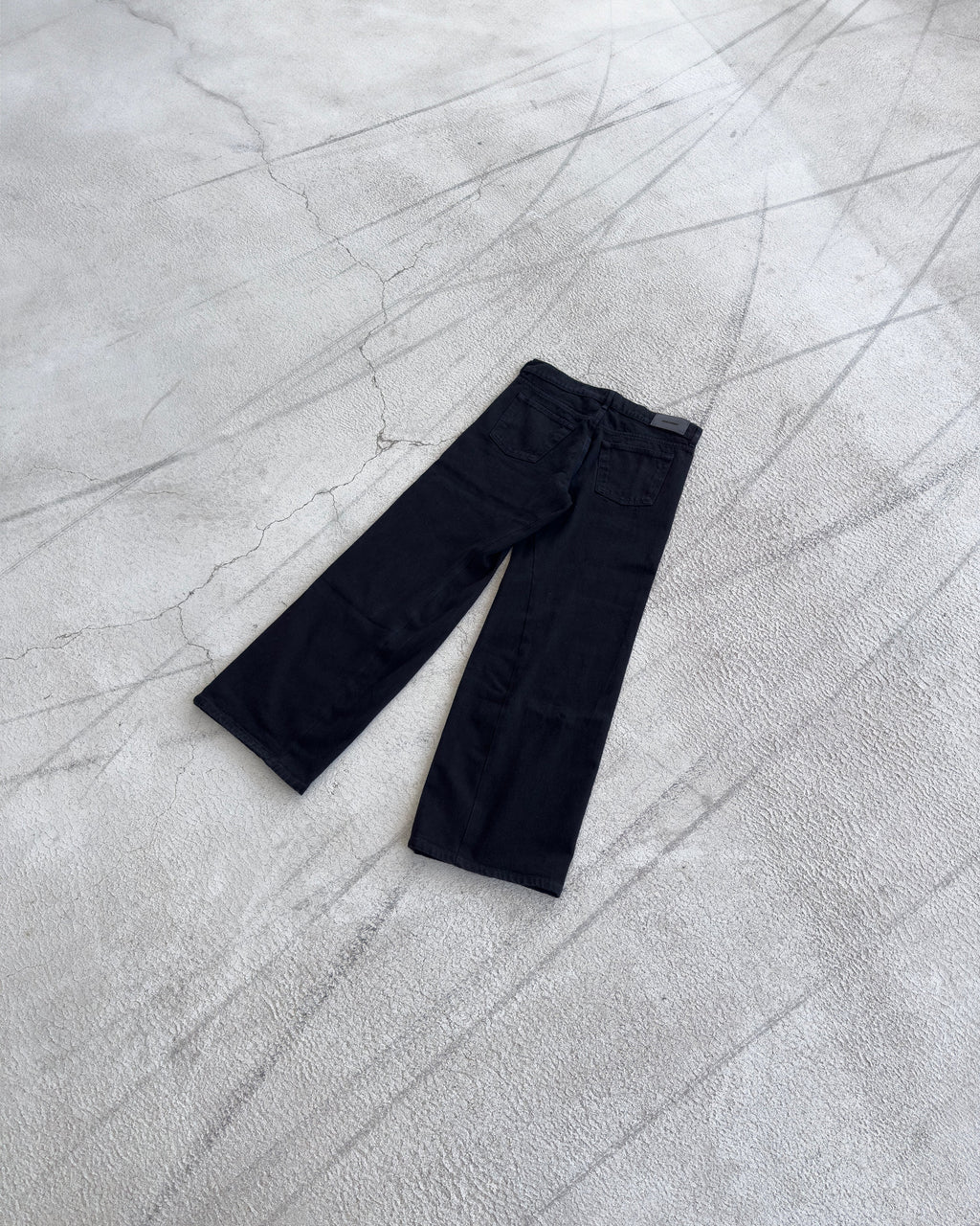 Flared Black Denim Pants