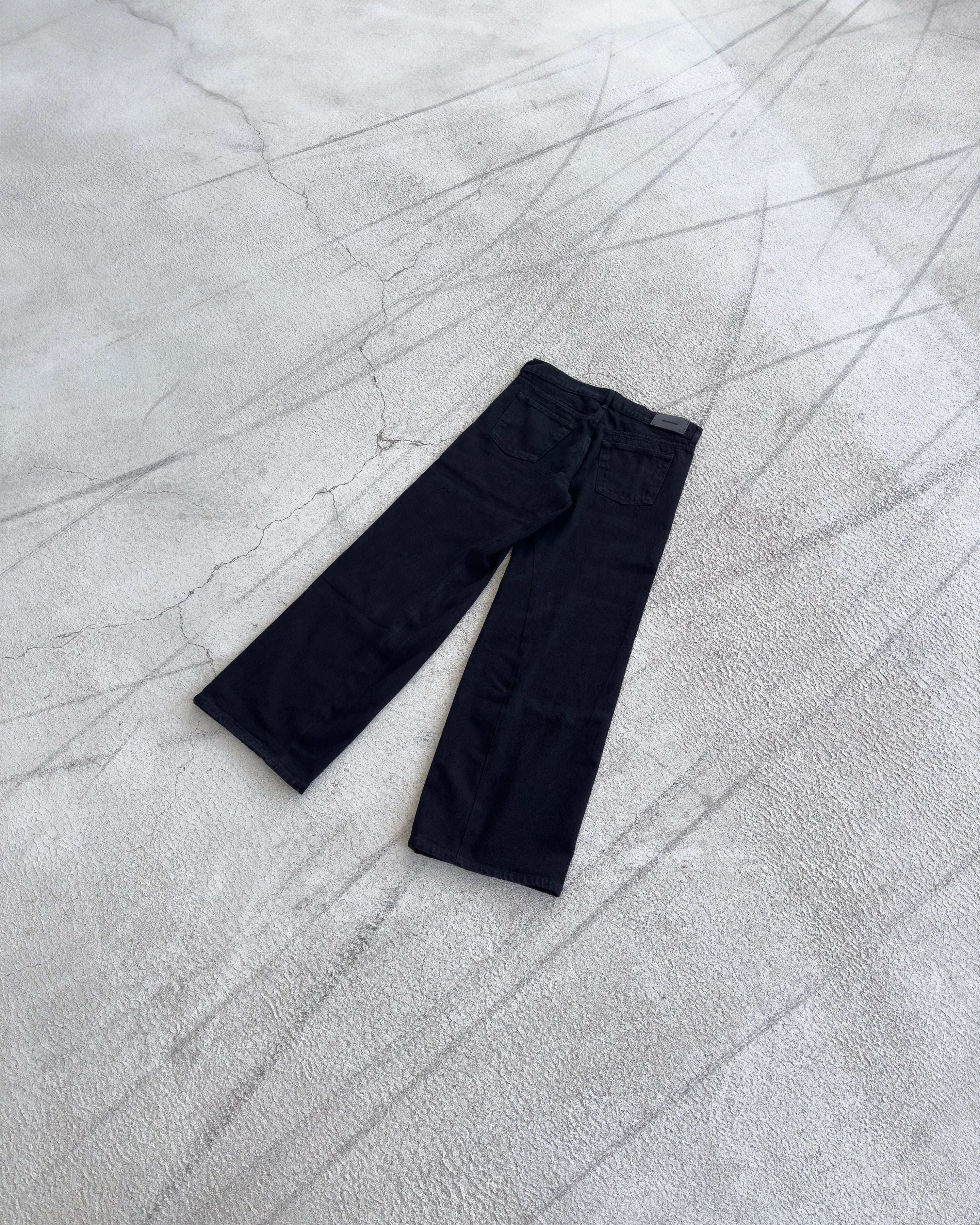 Flared Black Denim Pants