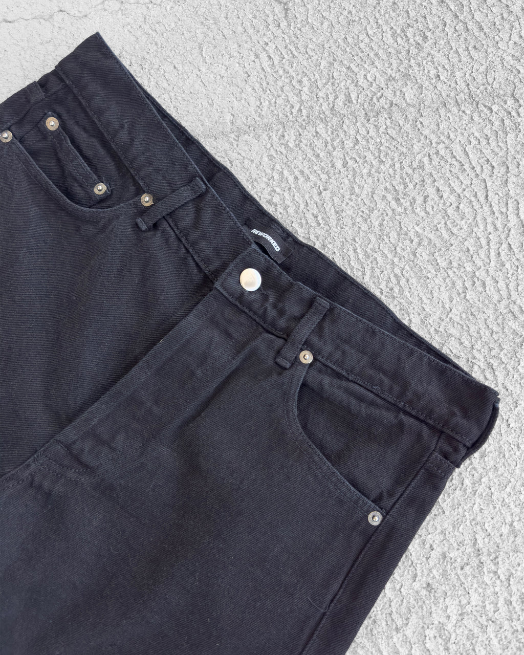 Flared Black Denim Pants