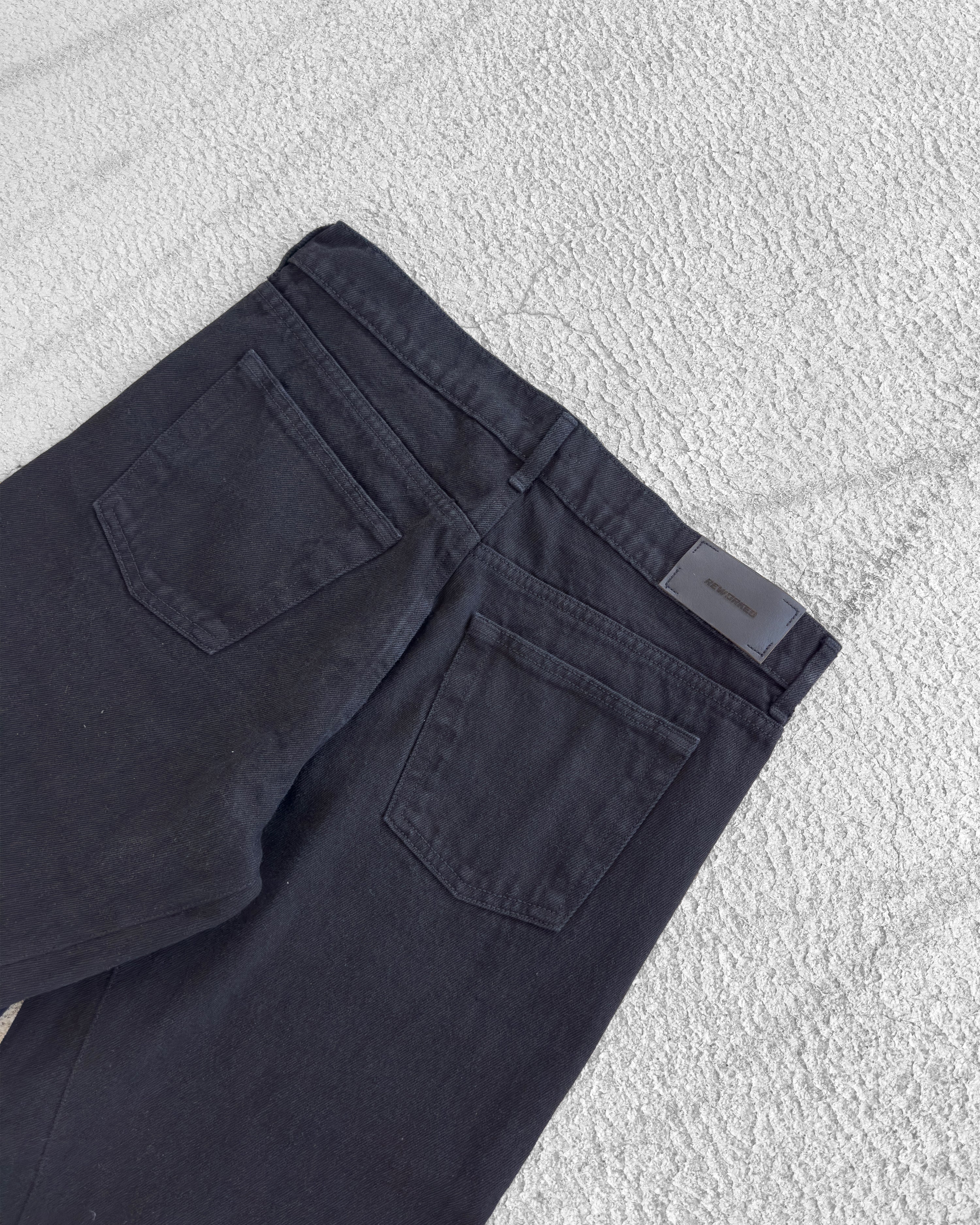 Flared Black Denim Pants