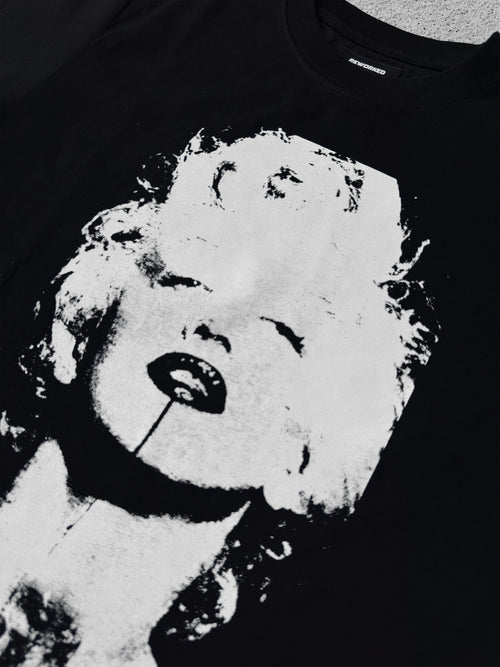La Marilyn Monroe T-Shirt Print Close-up - Handmade Serigraphy REWORK-ED